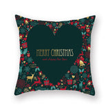 Green Christmas Pillowcase Xmas Throw Pillow Case Merry Christmas Cushion Cover