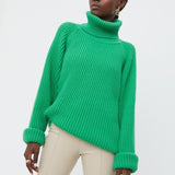 Women's Turtleneck Long Sleeve Knited Sweaters