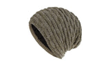 Unisex Fleece-Lined Knit Slouchy Beanie