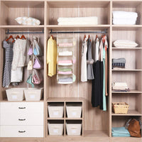 Foldable Wardrobe Hanging Storage Boxes DIY Clothes Shoes Hanger Organizer