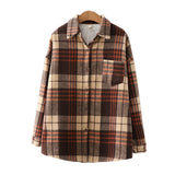 Fleece-Lined Check Overshirt Jacket