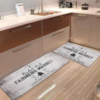 Kitchen Rug and Mats 2 Pieces PVC Leather for Kitchen Sink Office Standing Desk