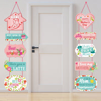 1 Set of Mothers Day Door Banners Mothers Day Door Hanging Ornament Decoration