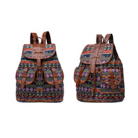 Geometric Canvas Backpacks