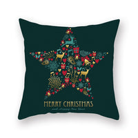 Green Christmas Pillowcase Xmas Throw Pillow Case Merry Christmas Cushion Cover