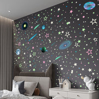 497Pcs Luminous Sticker Wall Decal Luminous Stars self-Adhesive Children's Room Wall Stickers