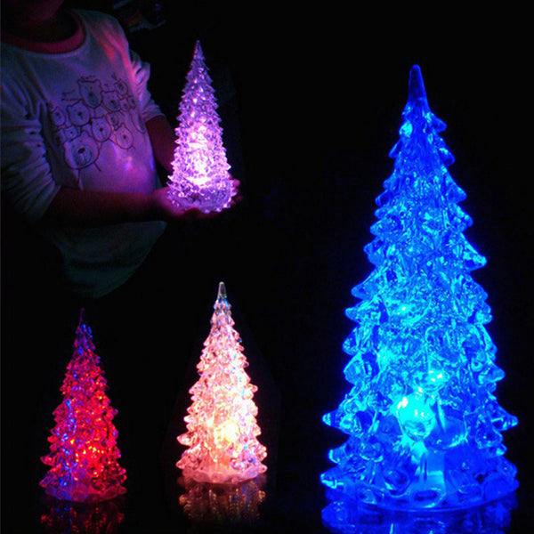 4 Pack 7 Colour Changing Mini LED Christmas Tree Style Lights