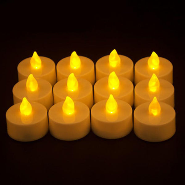 12 Pcs  Flameless LED Tea Light Candles Battery Powered