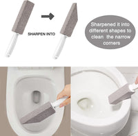 2-Pack Pumice Stone Toilet Bowl Clean Brush with Handle