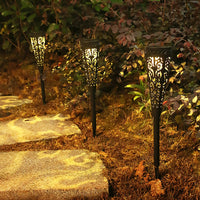 8pcs Solar Lights Outdoor Decorative Conical Garden Landscape Lighting