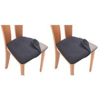 2Pcs Stretch Seat Cover Dining Chair Covers Seat Slipcover