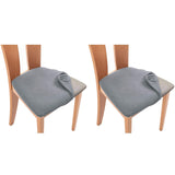 2Pcs Stretch Seat Cover Dining Chair Covers Seat Slipcover