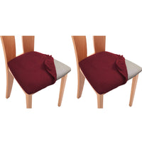 2Pcs Stretch Seat Cover Dining Chair Covers Seat Slipcover