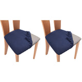 2Pcs Stretch Seat Cover Dining Chair Covers Seat Slipcover