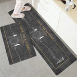 2 PCS Kitchen Mat Cushioned Anti-Fatigue Kitchen Rugs