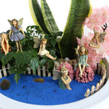 6Pcs Miniature Fairies Figurines for Pot Plants Mini Garden Lawn Decorations Garden Accessories