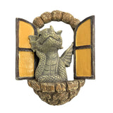 Courtyard Dragon Gate Statue Resin Carving Ornament Garden Dragon Meditating Sculpture Decorative Dragon