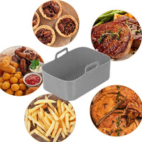 Reusable Air Fryer Silicone Pot for Ninja Foodi Dual DZ201 Air Fryer Basket for Ninjas Dual Air Fryer Air Fryer Rack Accessories