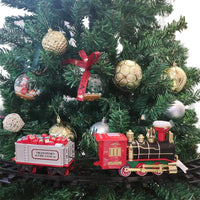 Christmas Electric Train Around Tree Toy Set with Lights and Sounds Assembly Car Railway Train Toy for Boys and Girls