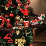 Christmas Electric Train Around Tree Toy Set with Lights and Sounds Assembly Car Railway Train Toy for Boys and Girls