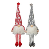 2pcs Christmas Light Gnome Decor Sitting Tomte Plush Gnomes Figurines Elf Dwarf Doll for Holiday Party Favor