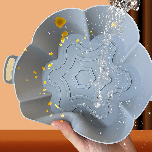 3D Flower Shape Air Fryer Silicone Pot Air Fryers Oven Accessories Baking Tray Non-stick Pan