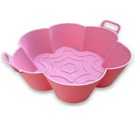 3D Flower Shape Air Fryer Silicone Pot Air Fryers Oven Accessories Baking Tray Non-stick Pan