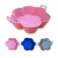 3D Flower Shape Air Fryer Silicone Pot Air Fryers Oven Accessories Baking Tray Non-stick Pan