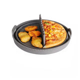 Air Fryer Silicone Pot with Dividing Pad Foldable Round Baking Tray Silicone Reusable Air Fryer Liners