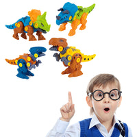 4 Pcs Set Take Apart Dinosaur Toys DIY Assembling Dinosaur Kid Toys Learning Gift