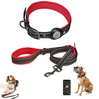 Adjustable Airtag Pet Harness Leash Collar Set Mesh Reflective Breathable Vest Anti-lost