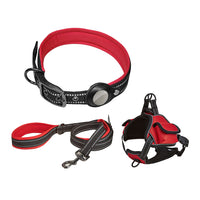 Adjustable Airtag Pet Harness Leash Collar Set Mesh Reflective Breathable Vest Anti-lost