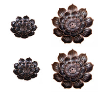 4Pcs Alloy Lotus Incense Burner Incense Stick Holder Burner Plate Lotus Censer Spiritual Meditation Decor