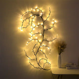2.3M Artificial Plants Flowers Tree Willow Vine Lights 144 LED for Walls Bedroom Living Room Decor