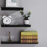 3-Pack Floating Shelf Brackets Towel Rail Rack Display Shelves Wall Mount Bathroom