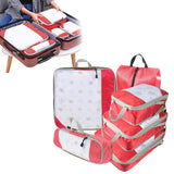 Set of 6Pcs Travel Storage Bags Clothes Packing Pouch Suitcase Luggage Organizer with Shoes Bag