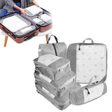 Set of 6Pcs Travel Storage Bags Clothes Packing Pouch Suitcase Luggage Organizer with Shoes Bag