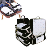 Set of 6Pcs Travel Storage Bags Clothes Packing Pouch Suitcase Luggage Organizer with Shoes Bag