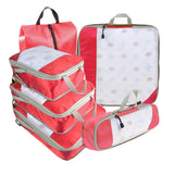 Set of 6Pcs Travel Storage Bags Clothes Packing Pouch Suitcase Luggage Organizer with Shoes Bag