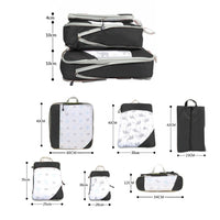 Set of 6Pcs Travel Storage Bags Clothes Packing Pouch Suitcase Luggage Organizer with Shoes Bag