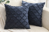 2Pcs Boho Throw Pillow Covers Plaid Textured Cushion Covers