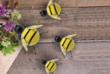 4Pack 3D Iron Bee Art Sculpture Garden Decorations