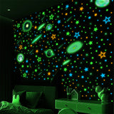 497Pcs Luminous Sticker Wall Decal Luminous Stars self-Adhesive Children's Room Wall Stickers