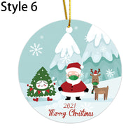 2Pcs Christmas Tree Ceramic Ornaments Christmas Tree Decoration Christmas Pendant