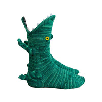 1 Pair Unisex Christmas Knit Crocodile Socks Cute Cartoon Animal Pattern