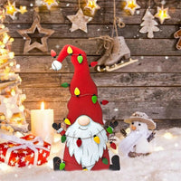 Merry Christmas Metal Gnome Sign Stake Outdoor Lawn Yard Decoration