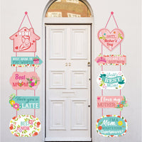 1 Set of Mothers Day Door Banners Mothers Day Door Hanging Ornament Decoration