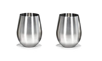 2Pcs 18oz Stainless Steel Stemless Wine Glass