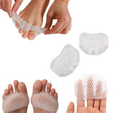 2Pairs of Breathable Metatarsal Silicone Pads Gel Sleeve Bunion Foot Pad Support