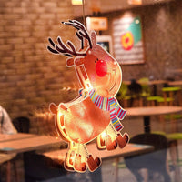 Fairy Lights 3D Window Hanging Lamp Decorative LED Lights Santa Claus For Room Garland 3D Christmas Decorations For Home